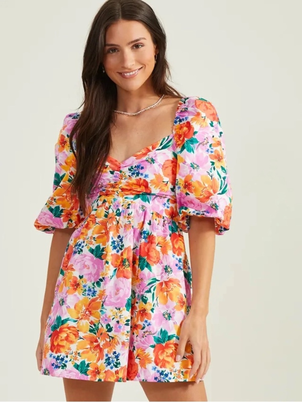 NWT ALTRD STATE “Cyndella” Floral puff sleeve dress